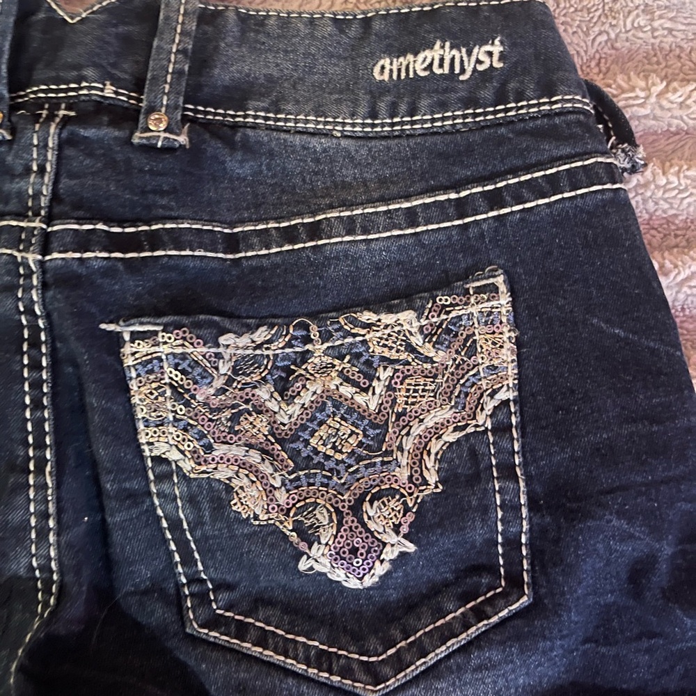 Amethyst shorts Dark Blue Cropped Denim :33